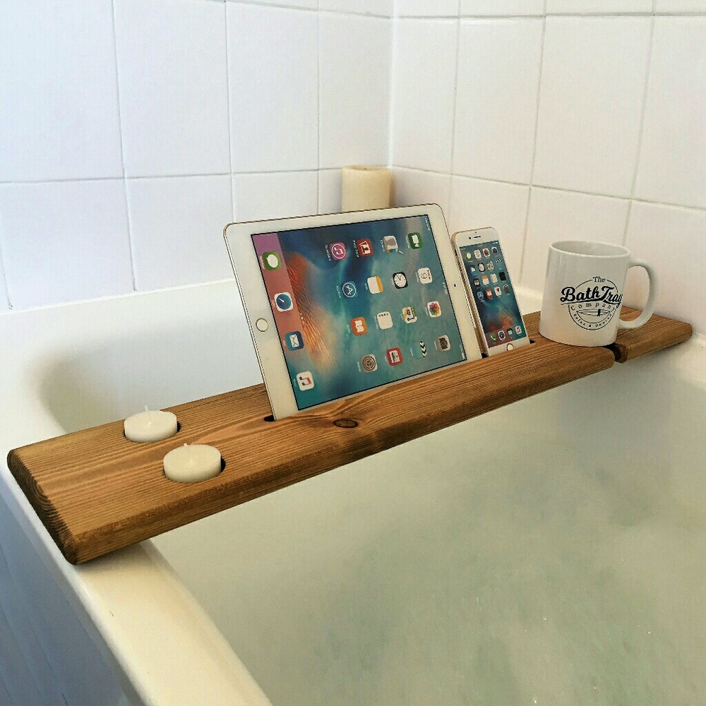 Wooden tub caddy